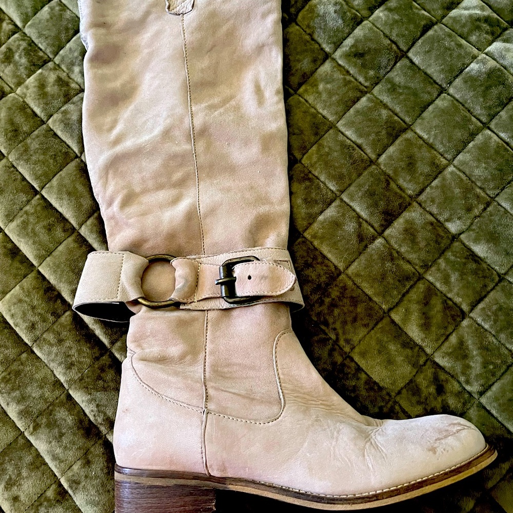 Suede tan boots
